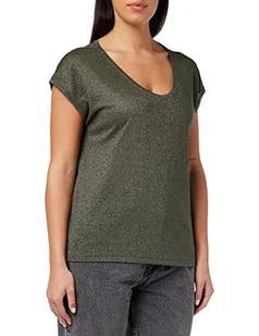 Only Kobiety V Neck Lurex Top Noos Bluzka, Zielony, M - Bluzki damskie - miniaturka - grafika 1