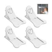 Zawiasy, okucia i inne akcesoria - sztuki zamków do drzwi szafek zabezpieczających przed dziećmi, zamek do drzwi przesuwnych zabezpieczający przed dziećmi z podkładką samoprzylepną - miniaturka - grafika 1