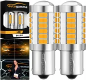 Żarówki samochodowe - Żarówka P21W 1156 BA15S 33 x Led Smd Pomarańczowa komplet 2 szt. - miniaturka - grafika 1