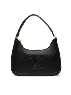 Calvin Klein Torebka Bold Ck Small Shoulder Bag LV04F3230G Czarny - Torebki damskie - miniaturka - grafika 1