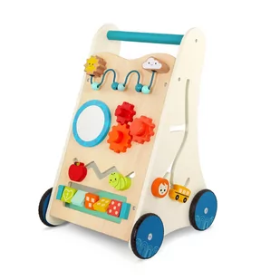 B.Toys Drewniany chodzik dla dziecka Little Learning Steps - Zabawki interaktywne dla dzieci - miniaturka - grafika 1