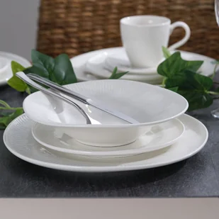 Serwis obiadowo kawowy na 6 osób porcelanowy BONITA - Serwisy obiadowe - miniaturka - grafika 1