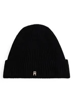 Czapki damskie - Tommy Hilfiger Czapka Th Cashmere AW0AW17772 Czarny - miniaturka - grafika 1