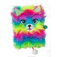 Przybory szkolne - St. Majewski Pamiętnik z kłódką A5/96K Włochacz MLF Rainbow Cat - miniaturka - grafika 1