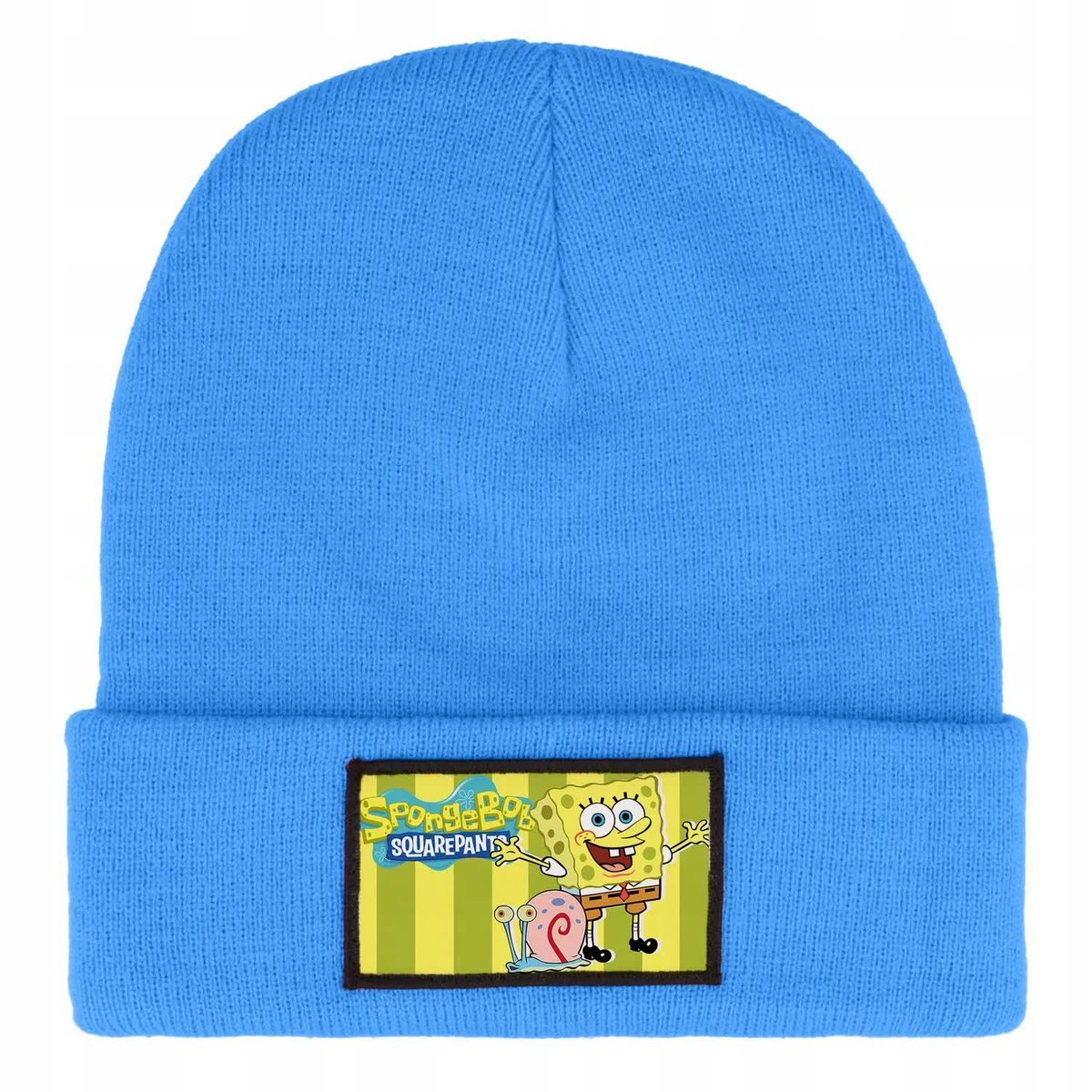 Czapka Zimowa Dziecięca SPONGEBOB RELAKS Bajka Prezent Wzory Niebieska