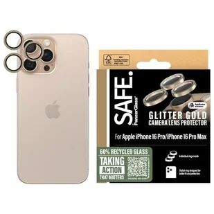 SAFE by PanzerGlass iPhone 16 Pro 6.3" / 16 Pro Max 6.9" Lens Protector złoty/glitter gold SAFE95895 - Etui i futerały do telefonów - miniaturka - grafika 1