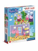 Puzzle - Clementoni Puzzle 2x20 Super Kolor Peppa Pig - - miniaturka - grafika 1