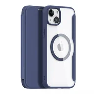 Pozostałe akcesoria do telefonów - Etui Dux Ducis Skin X Pro do Apple iPhone 15 magnetyczny pokrowiec MagSafe z klapką - niebieski - miniaturka - grafika 1