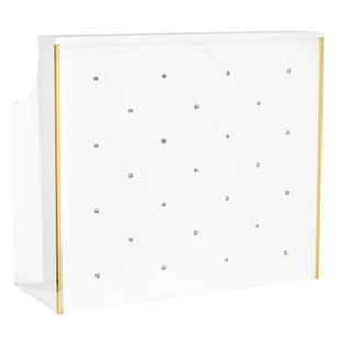 Recepcja fryzjerska lakierowana Diamond 120 cm kosmetyczna do salonu gabinetu SPA biały - Lady recepcyjne - miniaturka - grafika 1