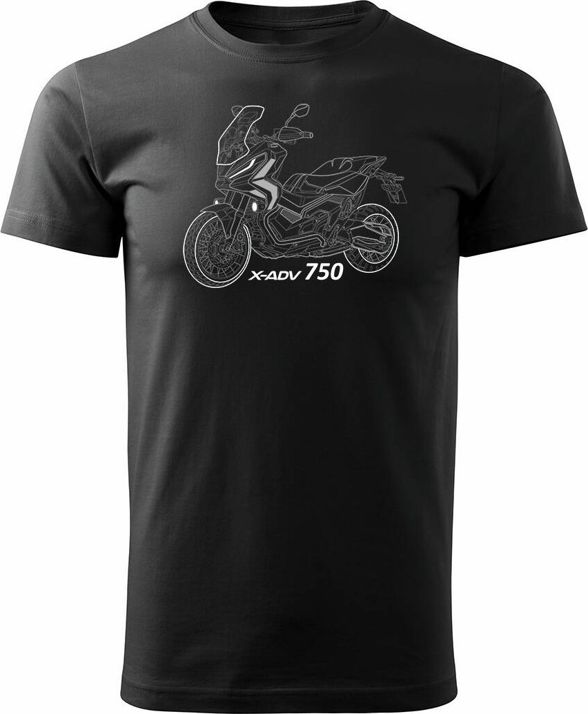Topslang Koszulka z motocyklem na motor Honda X-ADV XADV 750 męska czarna REGULAR XXL