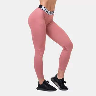 Spodnie sportowe damskie - NEBBIA Legginsy damskie Squat Hero Scrunch Butt Old Rose S - grafika 1