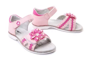 Buty dla dziewczynek - WOJTYŁKO 3S22315 róż, sandały dziecięce, rozmiary 26-30 - Wojtyłko - grafika 1