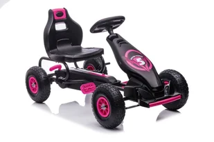 Gokart Na Pedały G18 Różowy LEAN CARS - Jeździki dla dzieci - miniaturka - grafika 1