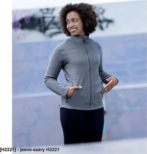 Ardon ARDON JOFLEX - Damska bluza polarowa stójka 2 kieszenie ozdobne płaskie ozdobne 100% poliester fleece, 280 g/m2 - jasno-szary H2221 S - Bluzy damskie - miniaturka - grafika 1