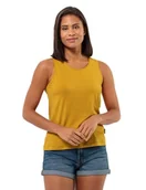 Koszulki i topy damskie - Jack Wolfskin Travel Top W, curry, L - miniaturka - grafika 1