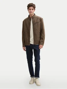 Tom Tailor Kurtka z imitacji skóry 1044633 Brązowy Regular Fit - Kurtki męskie - miniaturka - grafika 1
