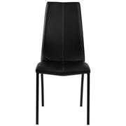 Krzesła - Actona Krzesło Do Jadalni Skóropodobne Calipso Czarne - miniaturka - grafika 1