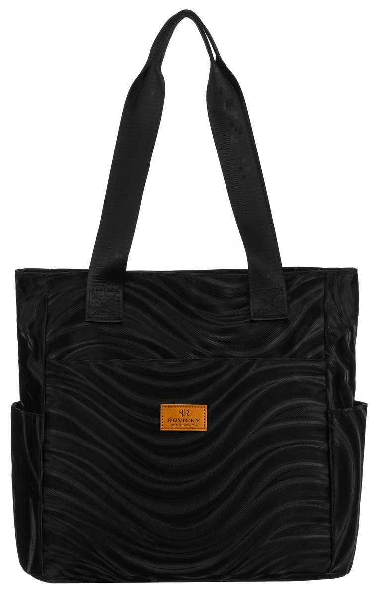 Torebka Damska Rovicky Torba Shopper Duża Shopperka Na Ramię Na Zakupy Pojemna Czarna