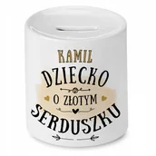 Skarbonki - Skarbonka 330 ml Dla Kamila Syna Dziecka Prezent z Nadrukiem ze Zdjęciem - miniaturka - grafika 1