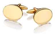 Spinki do mankietów i krawatów - Spinki do mankietów Złote Owalne SD-7021 - miniaturka - grafika 1
