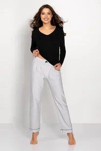 Piżama Simple Beauty Black-Grey (Rozmiar XL) - Piżamy damskie - miniaturka - grafika 1
