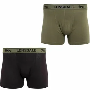 Lonsdale trunki męskie 2 sztuki czarne / khaki, Rozmiar L - Majtki męskie - miniaturka - grafika 1