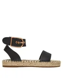 Espadryle damskie - Pepe Jeans Espadryle PLS90681 Czarny - miniaturka - grafika 1