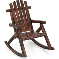 Fotele i krzesła ogrodowe - Krzesła Adirondack Bascule, Drewniane Krzesło Ogrodowe z Wysokim Oparciem i Podłokietnikami, Maks. 150 kg, 95,5 x 68,5 x 97 cm - miniaturka - grafika 1