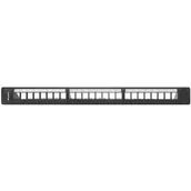 Szafy rack - Lanberg Patch panel pusty PPKS-1124-B 24 port 1U 19\" z organizerem do modułów keystone czarny PPKS-1124-B - miniaturka - grafika 1