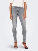 Spodenki damskie - ONLY Dżinsy - Skinny fit - w kolorze szarym - miniaturka - grafika 1