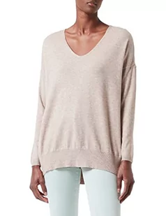 ONLY Damski sweter Onlely L/S luźny dekolt w serek Cc KNT, Beżowy/szczegóły: w melanż, S - Swetry damskie - miniaturka - grafika 1