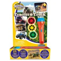 Latarka i projektor - Traktory i ciężarówki Brainstorm Toys - Projektory dla dzieci - miniaturka - grafika 1