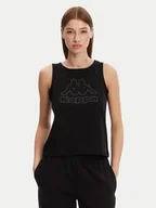 Koszulki i topy damskie - Kappa Top Logo Gria 382129W Czarny Regular Fit - miniaturka - grafika 1