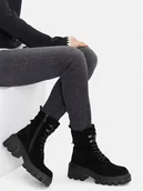 Botki damskie - Badura Trzewiki C-WFA3112-1Z Czarny - miniaturka - grafika 1