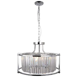 Wisząca lampa glamour CGASBURP na łańcuchu nad stół chrom - Lampy sufitowe - miniaturka - grafika 1