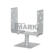 Haki, szakle i karabinki - Podstawa Słupa 60-200 z Blachą - miniaturka - grafika 1