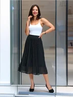 Spódnice - Sinsay - Spódnica midi - czarny - miniaturka - grafika 1