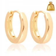 Kolczyki - PIĘKNE KLASYCZNE KOLCZYKI DAMSKIE KÓŁKA ZE STALI CHIRURGICZNE DELIKATNE 18K - miniaturka - grafika 1