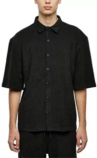 Koszule męskie - Urban Classics Męska koszula Boxy Towel Shirt Black 3XL, czarny, 3XL - grafika 1