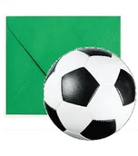 Pozostałe książki - ZAPROSZENIA Z KOPERTĄ FOOTBALL PARTY OPAKOWANIE 6 SZTUK 86873 - miniaturka - grafika 1