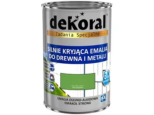 Dekoral Emalia Ftalowa  Emakol Strong Zielono-Żółty Pojemność 0,9 L - Emalie - miniaturka - grafika 1