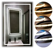 Lustra - LUSTRO LED 90x120 cm COB 608 diod/m Z WŁĄCZNIKIEM DOTYKOWYM - 3 BARWY - miniaturka - grafika 1