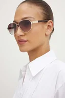 Okulary przeciwsłoneczne - Guess okulary przeciwsłoneczne damskie kolor złoty GF0350 32F - miniaturka - grafika 1