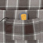 Stoły i łóżka do masażu - VidaXL Rozkładany fotel masujący, brązowy, obity tkaniną 329318 VidaXL - miniaturka - grafika 1