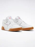 Trampki męskie - Reebok Skórzane sneakersy "Workout Plus" w kolorze białym - miniaturka - grafika 1