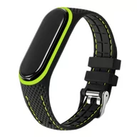 Akcesoria do pulsometrów i zegarków sportowych - PASEK OPASKA SPORTOWA do XIAOMI MI BAND 5/6 (zielona) - miniaturka - grafika 1