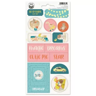 Arkusz naklejek tekturowych P13 - GOOD NIGHT 02 - Scrapbooking - miniaturka - grafika 1