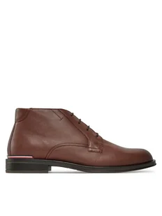 Tommy Hilfiger Trzewiki Core Rwb Hilfiger Lth L Boot FM0FM04804 Brązowy - Botki męskie - miniaturka - grafika 1
