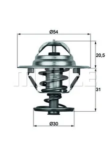 Termostat, płyn chłodzący Mahle TX 10 88D - Termostaty - miniaturka - grafika 1