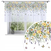 Firany - FIRANA GOTOWA WOAL 300X120 BARWIONA WZÓR NA ŻABKI TAŚMIE FIRANY 807 - miniaturka - grafika 1